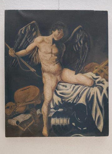 Scuola italiana (XX), Da Caravaggio - Amor Vincit Omnia