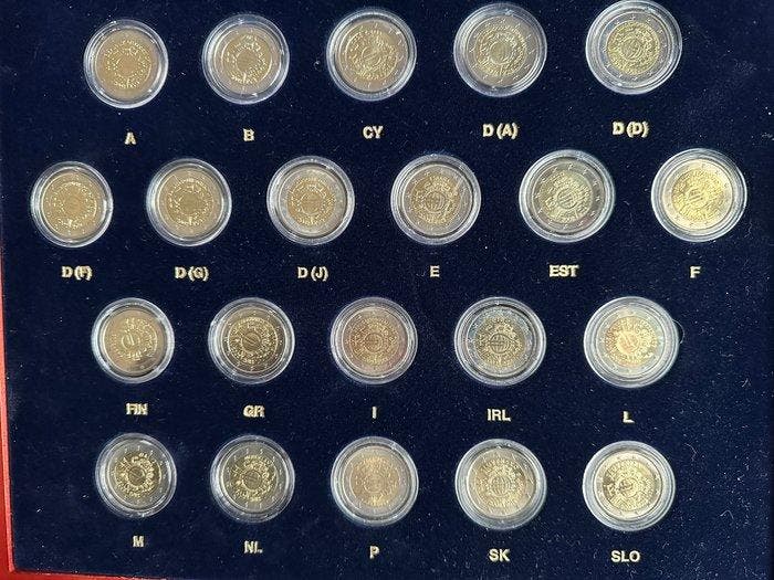 Europa. 2 Euro 2012 10 Jaar Euro (21 munten) (Zonder, Postzegels en Munten, Munten | Europa | Niet-Euromunten