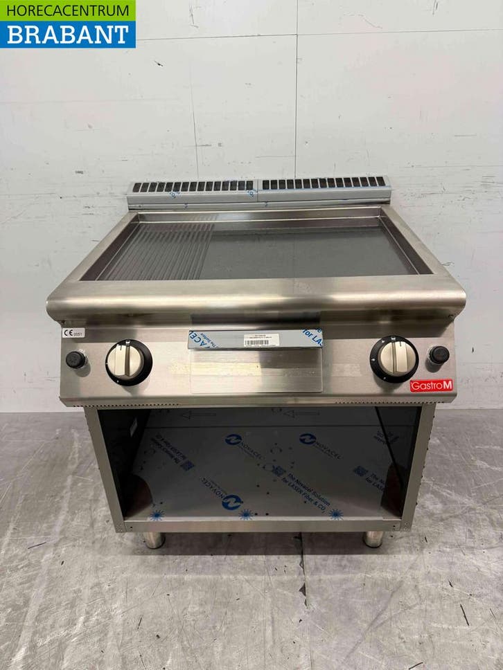 RVS Gastro M Bakplaat 80 cm Gas Horeca, Zakelijke goederen, Horeca | Keukenapparatuur, Ophalen of Verzenden