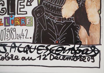 Robert Combas (1957) - A la revoyure : cavaliers et chien,