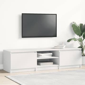 vidaXL Tv-meubel 140x40x35,5 cm bewerkt hout wit, Verzenden, Nieuw