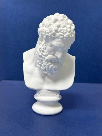 sculptuur, Bust sculpture of Hercules - 16 cm - Gipsen