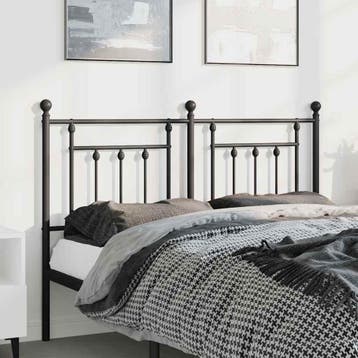vidaXL Vervangend hoofdbord 150 cm metaal zwart, Huis en Inrichting, Slaapkamer | Bedden, Verzenden, Nieuw
