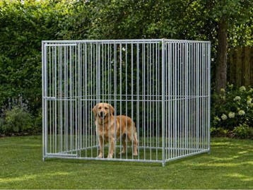 Veiling - Stalen hondenkennel verzinkt - 200x200x184 cm, Dieren en Toebehoren, Nieuw