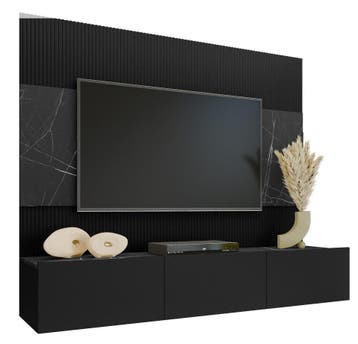 TM tvmeubel NovaFrame zwart, Verzenden, Nieuw