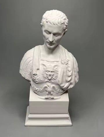 Beeldje - Busto Giulio Cesare Artiginale - Gips, Antiek en Kunst