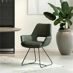 Leren eetkamerstoel Zippy - Hermes Verde (donkergroen) -, Huis en Inrichting, Stoelen, Overige kleuren, Bohemian, Eigentijds, Industrieel, Modern, Scandinavisch