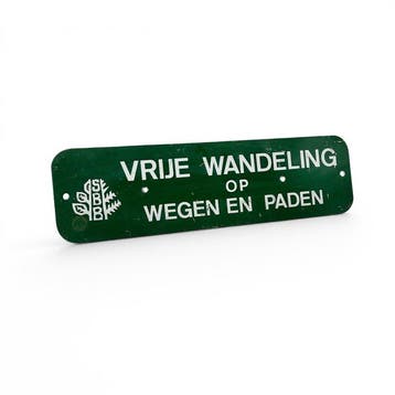 Nederlands metalen bord, Staatsbosbeheer, Vrije Wandeling