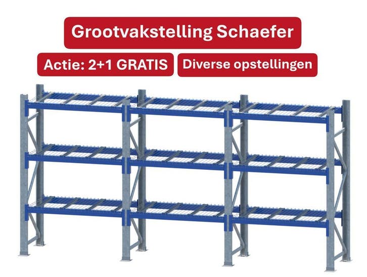Grootvakstelling Schaefer - 2+1 Gratis - Uit stock leverbaar, Articles professionnels, Aménagement de Bureau & Magasin | Entrepôt, Rayonnage & Stockage
