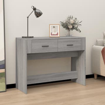vidaXL Wandtafel 100x39x75 cm bewerkt hout grijs sonoma, Verzenden