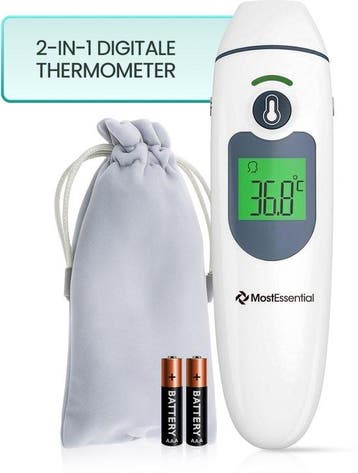 2dekans | MostEssential 2-in-1 Digitale Koortsthermometer -, Diversen, Ophalen of Verzenden, Nieuw