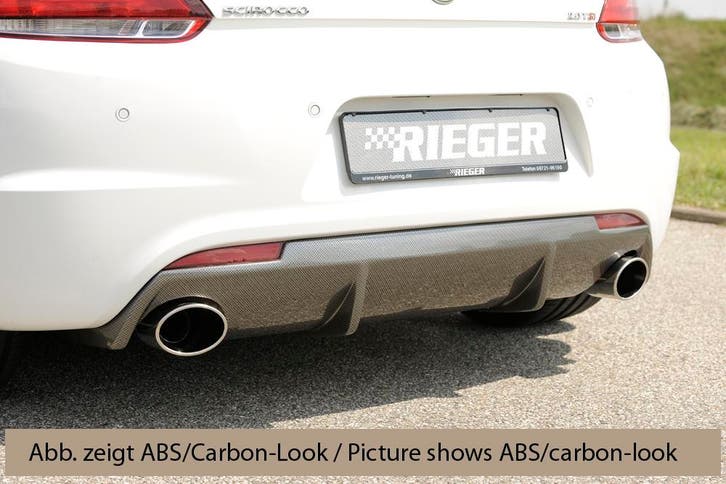 Rieger diffuser voor R-Line achterbumper | Scirocco 3 (13):, Auto diversen, Tuning en Styling, Verzenden