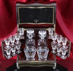 Drankkast (16) - Hout, Messing, Kristal, Glas - Piwniczka,