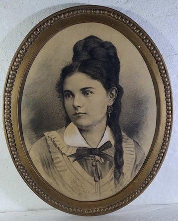 Jacques Reich (1852 - 1923) - Ritratto di giovane donna