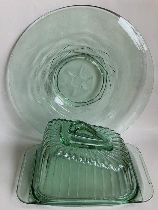 Royal Leerdam - A.D. Copier - Boterschotel -, Antiek en Kunst, Kunst | Designobjecten