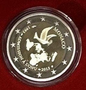 Monaco. 2 Euro 2013 ONU Proof, Postzegels en Munten