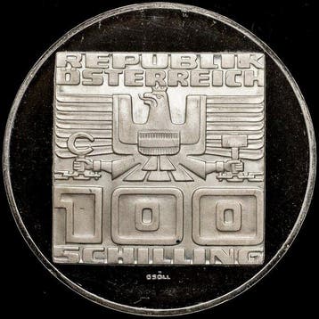 Oostenrijk. 100 Schilling 1975 - Proof (Staatsvertrag)