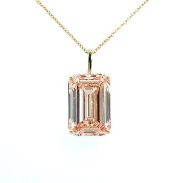 Halsketting - 14 karaat Geel goud - 10.94ct. tw. Roze, Nieuw