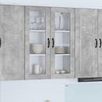 vidaXL Wandglas Kasten Beton Grijs 80 x 31 x 100 cm Bewerkt, Verzenden, Nieuw
