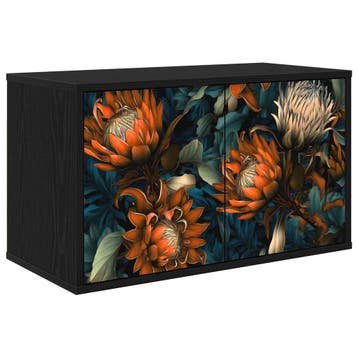 vidaXL Wand gemonteerd TV Kast LOCHEM 69 x 33 x 40 cm Zwart, Verzenden, Nieuw