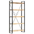 vidaXL Boekenkast met 5 schappen 90x30x180 cm massief, Huis en Inrichting, Verzenden, Nieuw