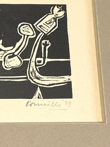Corneille (1922-2010) - Linogravure Cobra La belle dune