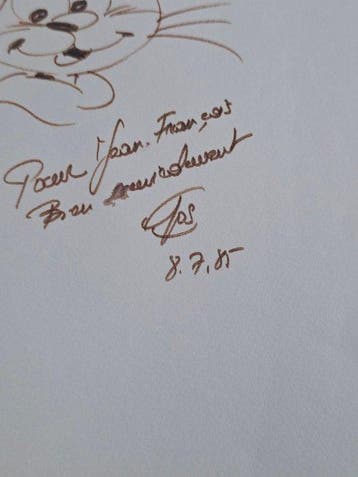 Gos - Oorspronkelijke, opgedragen tekening - Le
