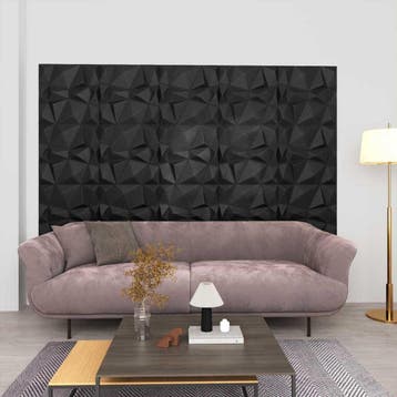 vidaXL Wandpanelen 24 pcs Diamond Zwart 50 x 50 cm XPS, Verzenden