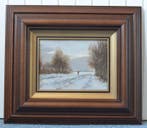 Han van Dam (1901-1975) - Winterlandschap in Laren met de