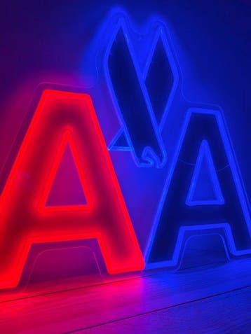 American Airlines - Enseigne lumineuse au néon - Plexiglass