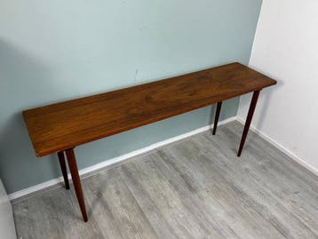 Tafel - Vintage Teak Deens Design Lange Bijzettafel tafel