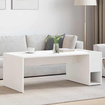 vidaXL Salontafel Wit 101,5 x 50 x 37 cm Bewerkt hout, Verzenden, Nieuw