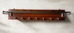 Mid-Century Modern Wall Coat Rack – Teak & Metal (c. 1960s,