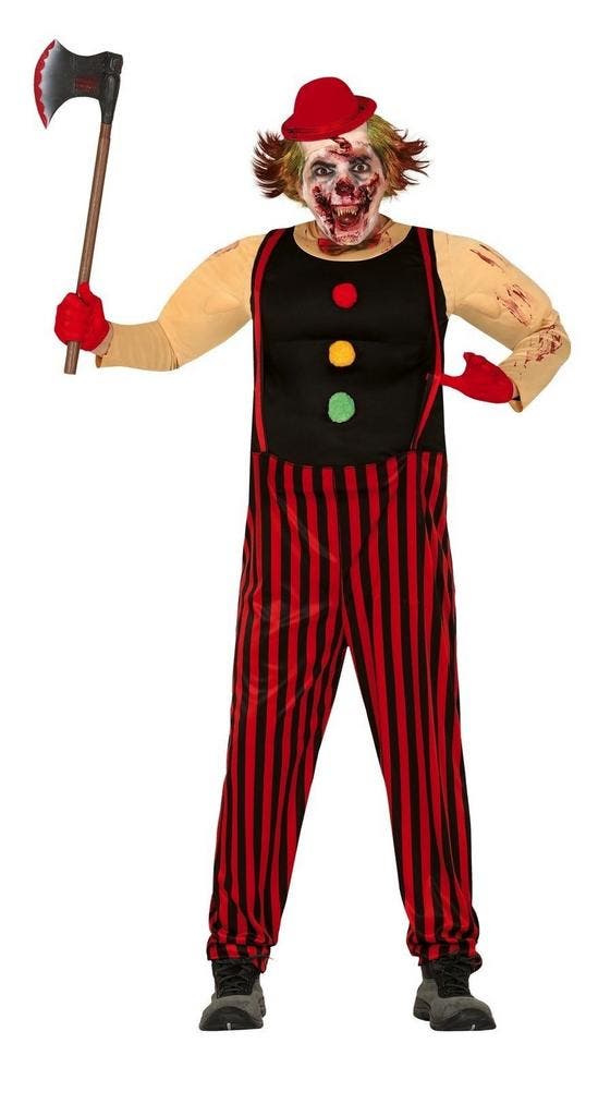 Killer clown Halloween Kostuum Heren Rood, Hobby en Vrije tijd, Feestartikelen, Nieuw, Verzenden