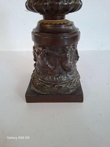 sculptuur, Vaso o urna monumentale - 23 cm - Brons