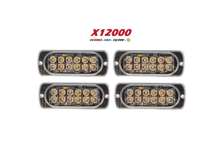 Led Flitser 4 stuks Hoog kwaliteit Ultra Dun en Super Fel 12, Auto-onderdelen, Verlichting, Nieuw, Ophalen of Verzenden