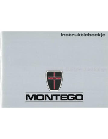1989 AUSTIN MONTEGO INSTRUCTIEBOEKJE NEDERLANDS