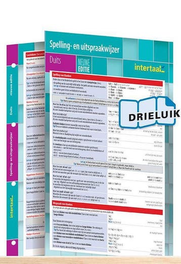 Spelling- en uitspraakwijzer Duits - nieuwe editie uitklapka, Boeken, Verzenden, Zo goed als nieuw, Intertaal