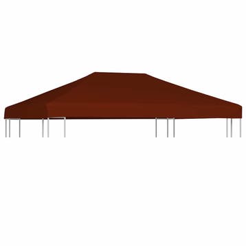 vidaXL Prieeldak 310 g/m² 3x4 m terracota, Verzenden