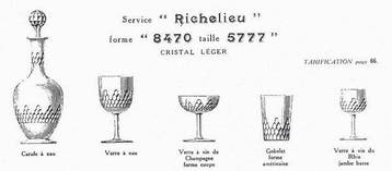 Baccarat - Verre à champagne (6) - Modèle Richelieu -