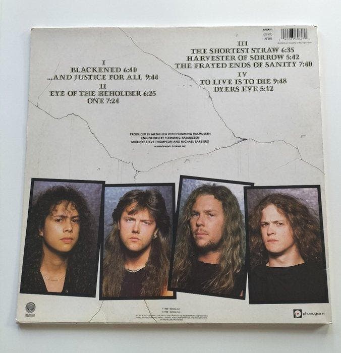 Metallica - ...And Justice For All - 1st EU pressing - 2 x, Cd's en Dvd's, Vinyl Singles