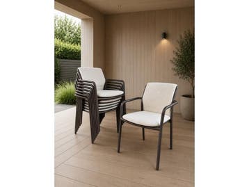 Veiling - Flora outdoor stoelen (set van 6) - Bruin, Nieuw