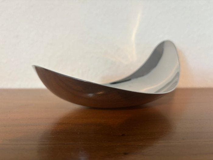 Georg Jensen - Kom (2) - Leaf - Roestvrij staal, Antiquités & Art, Antiquités | Meubles | Chaises & Canapés