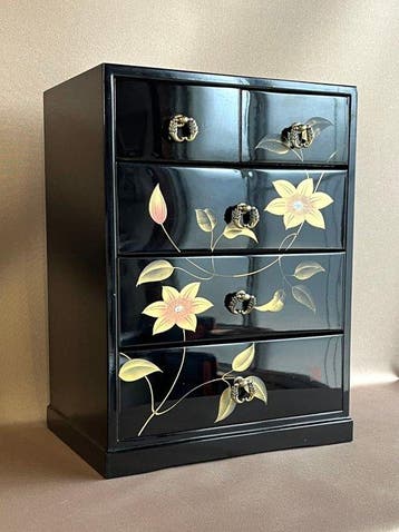 Commode - Bois, Lacquer Aizu () Petit coffre à cinq