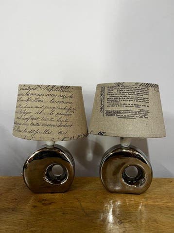 Lampe de table (2) - Lampes de table en céramique émaillée
