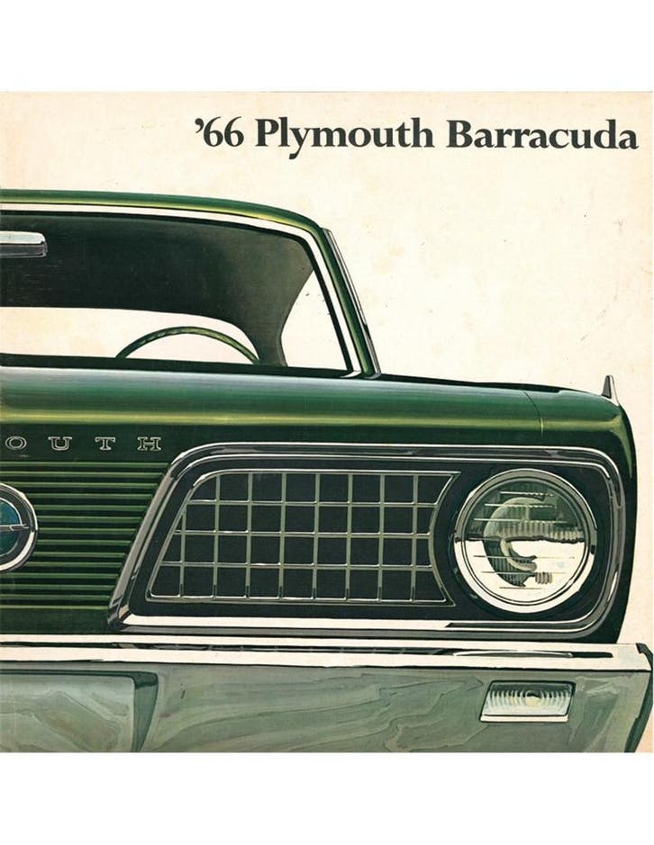 1966 PLYMOUTH BARRACUDA BROCHURE ENGELS (USA), Boeken, Auto's | Folders en Tijdschriften