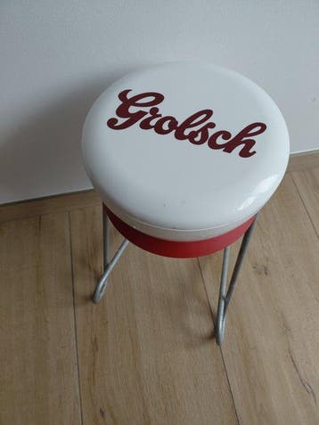 Bijzettafel - Plastic, IJzer - Grolsch Beugeltafeltje, Antiek en Kunst