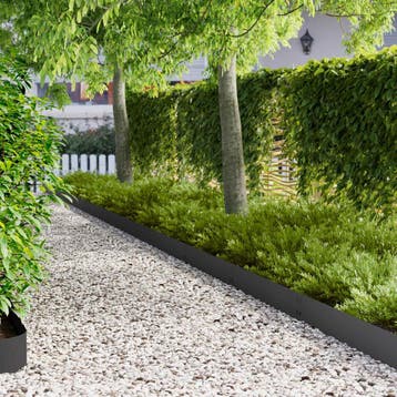 vidaXL Gazonrand 50 st 100 x 20 cm Staal Zwart, Verzenden, Nieuw