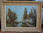 Barend Brouwer (1872-1936) - Polderlandschap-Top/groot werk