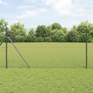 vidaXL Gaashek 25 x 1 m Staal Grijs, Verzenden, Nieuw